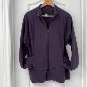 GAP Plum Zip-Up Jacket • Size XXL • Cotton Blend Track Jacket • Minimalist Athle